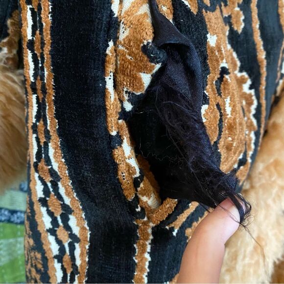 Vtg 1970's Country Pacer Multicolored Tapestry Faux Fur Penny Lane Coat Size S/M - Picture 10 of 16
